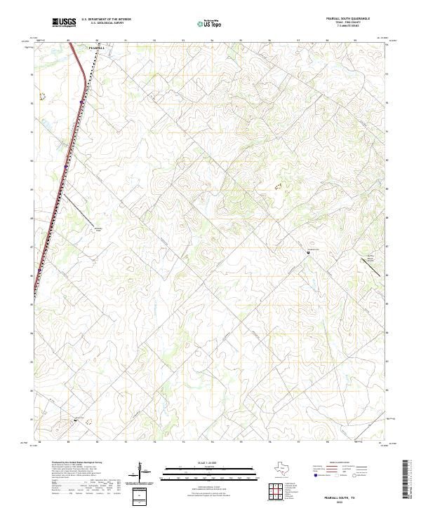US Topo 7.5-minute map for Pearsall South TX