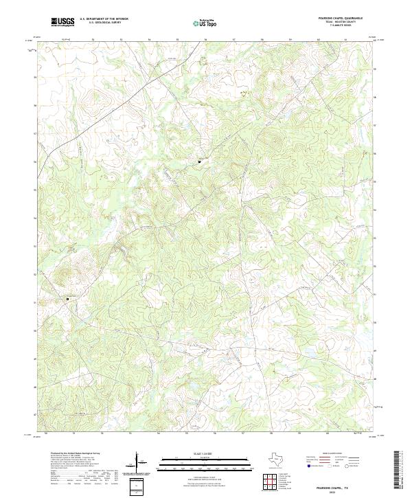 US Topo 7.5-minute map for Pearsons Chapel TX