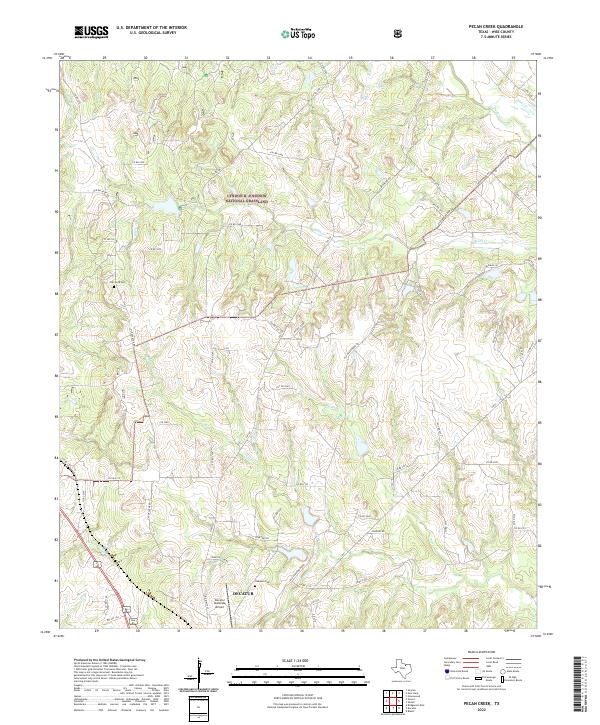 US Topo 7.5-minute map for Pecan Creek TX