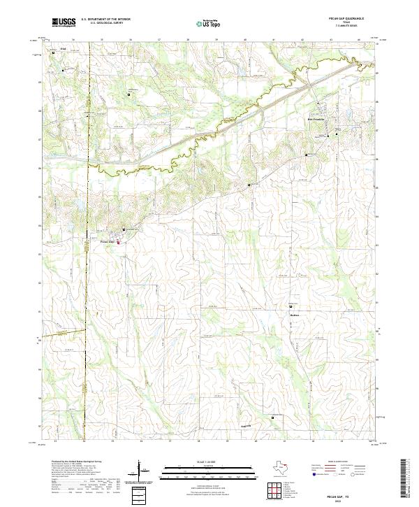 US Topo 7.5-minute map for Pecan Gap TX