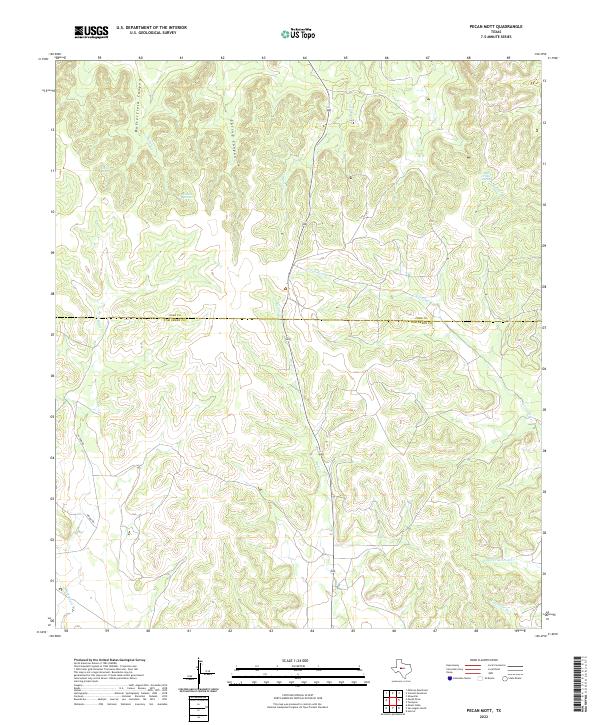 US Topo 7.5-minute map for Pecan Mott TX