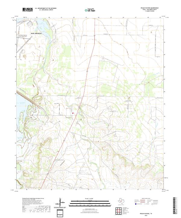 US Topo 7.5-minute map for Pecan Station TX