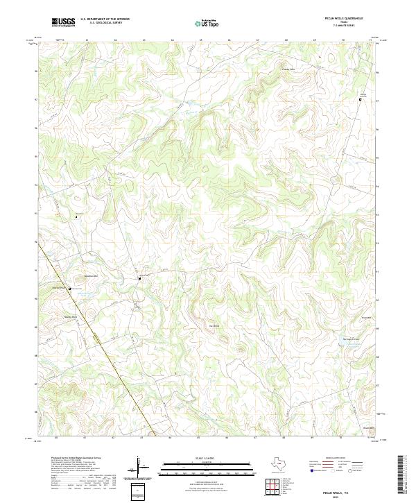 US Topo 7.5-minute map for Pecan Wells TX