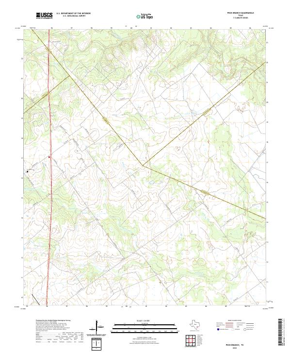 US Topo 7.5-minute map for Peck Branch TX