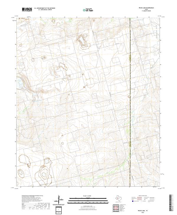 US Topo 7.5-minute map for Pecks Lake TX