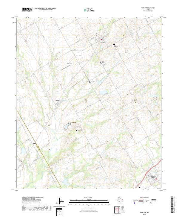 US Topo 7.5-minute map for Penelope TX