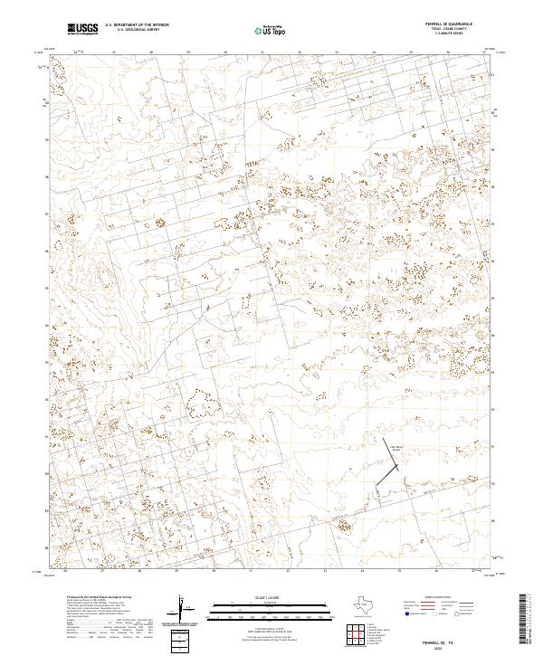 US Topo 7.5-minute map for Penwell SE TX