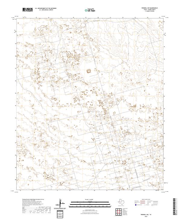 US Topo 7.5-minute map for Penwell SW TX