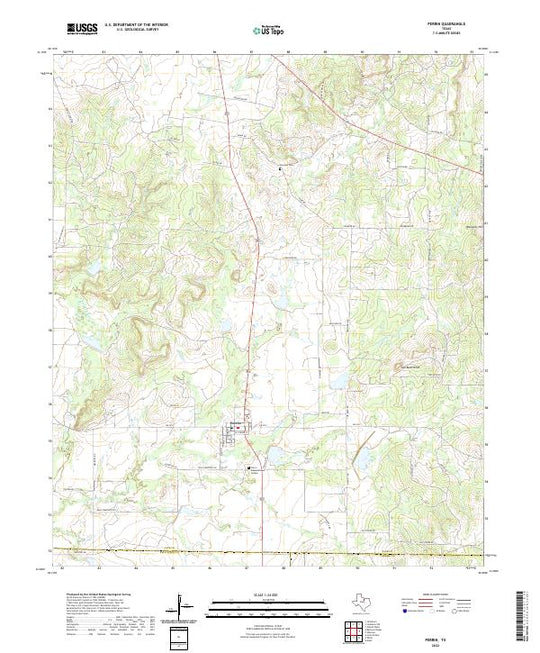 US Topo 7.5-minute map for Perrin TX – American Map Store