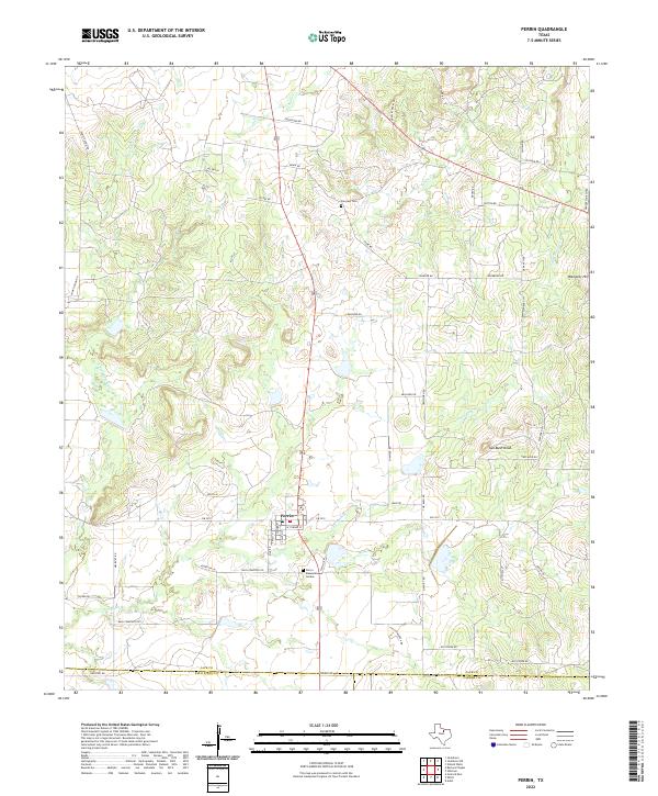 US Topo 7.5-minute map for Perrin TX
