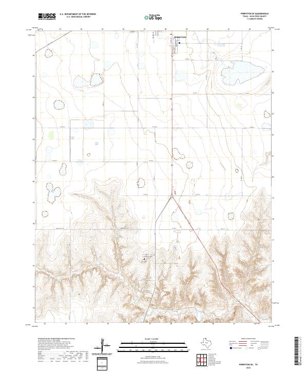 US Topo 7.5-minute map for Perryton SE TX