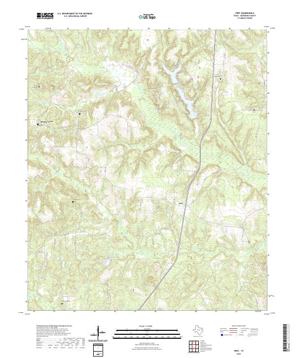 US Topo 7.5-minute map for Pert TX