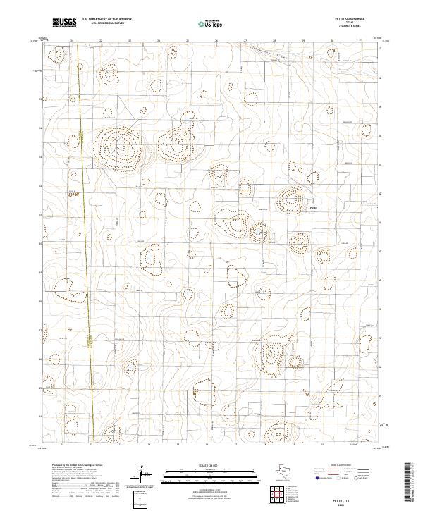 US Topo 7.5-minute map for Pettit TX