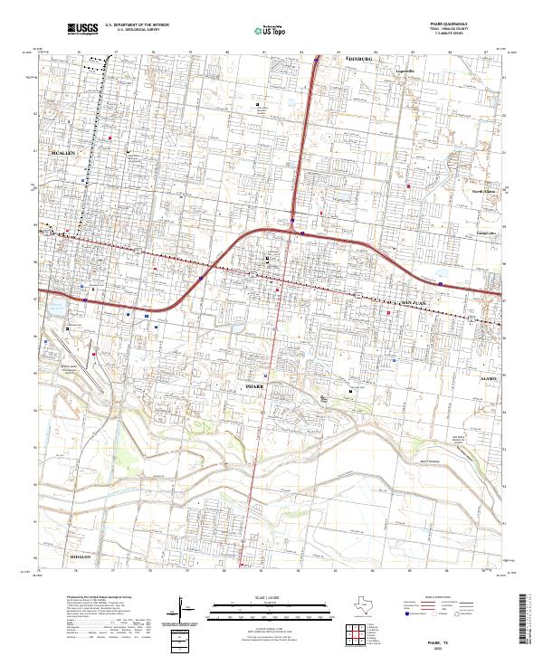 US Topo 7.5-minute map for Pharr TX