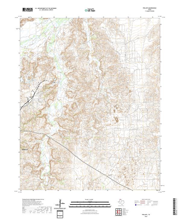 US Topo 7.5-minute map for Phillips TX