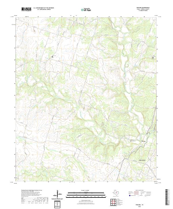 US Topo 7.5-minute map for Pidcoke TX