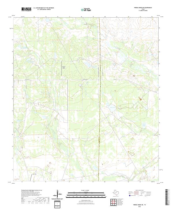 US Topo 7.5-minute map for Piedra Creek NE TX