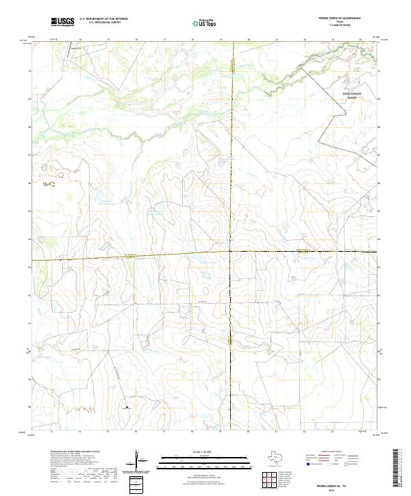 US Topo 7.5-minute map for Piedra Creek SE TX
