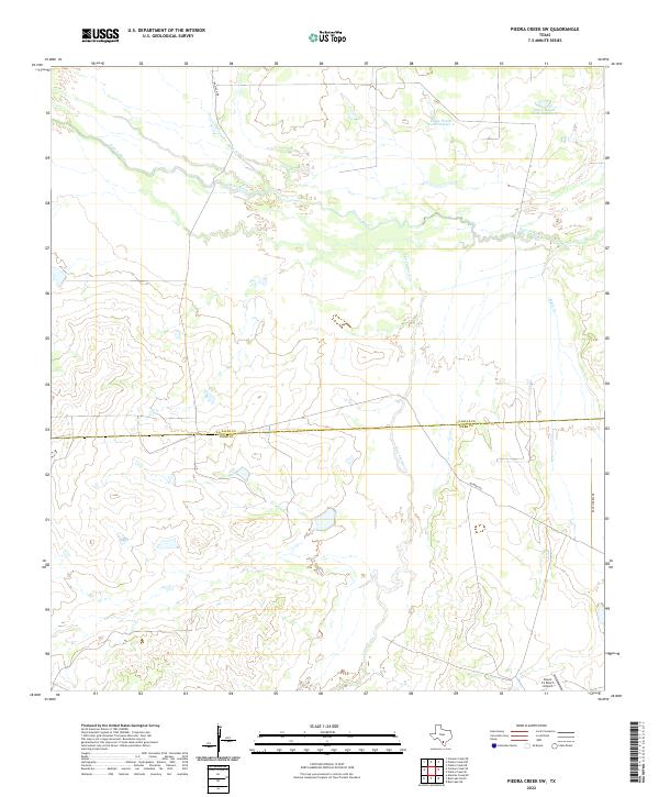 US Topo 7.5-minute map for Piedra Creek SW TX