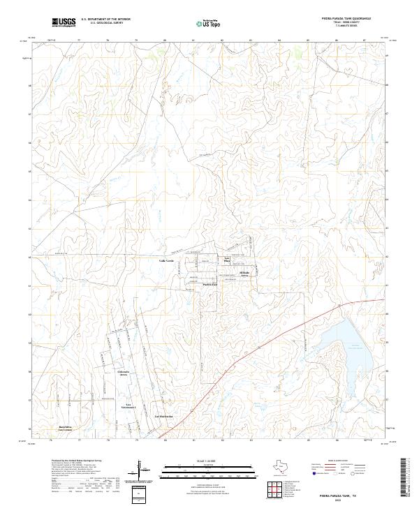 US Topo 7.5-minute map for Piedra Parada Tank TX