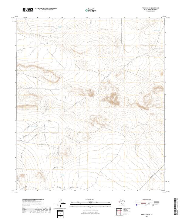US Topo 7.5-minute map for Pierce Ranch TX