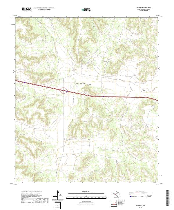 US Topo 7.5-minute map for Pikes Peak TX