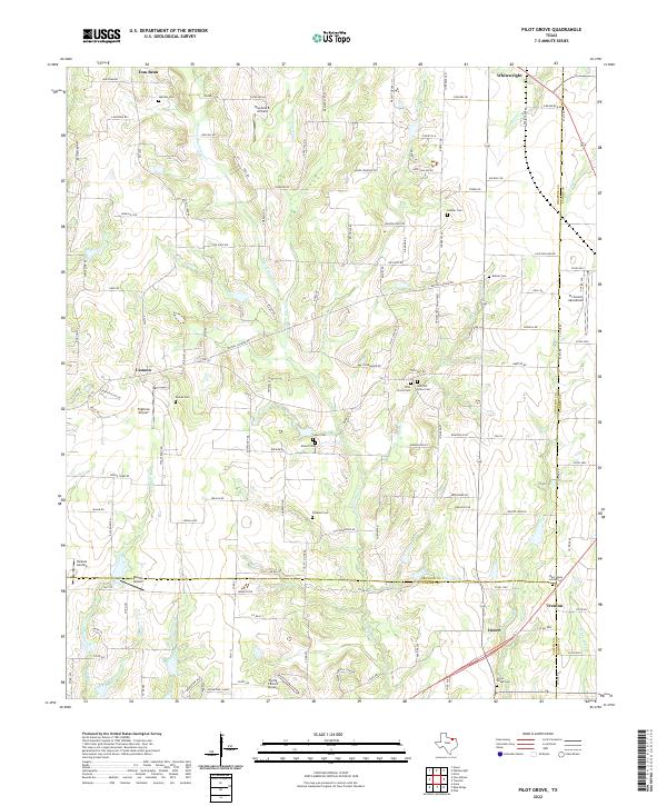 US Topo 7.5-minute map for Pilot Grove TX