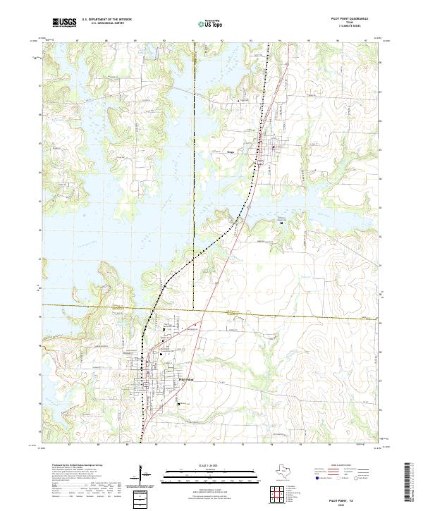 US Topo 7.5-minute map for Pilot Point TX