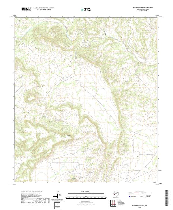 US Topo 7.5-minute map for Pine Mountain East TX