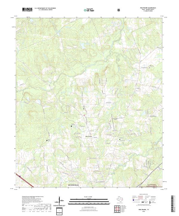 US Topo 7.5-minute map for Pine Prairie TX