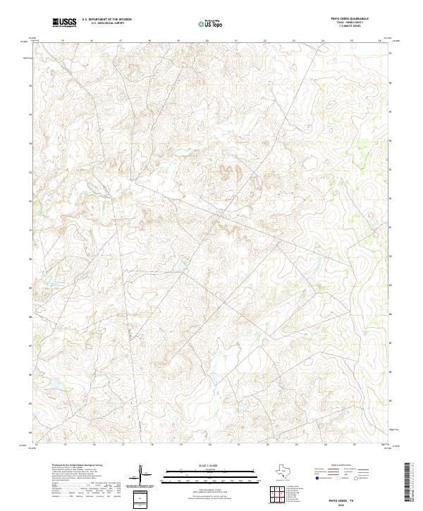 US Topo 7.5-minute map for Pinto Creek TX