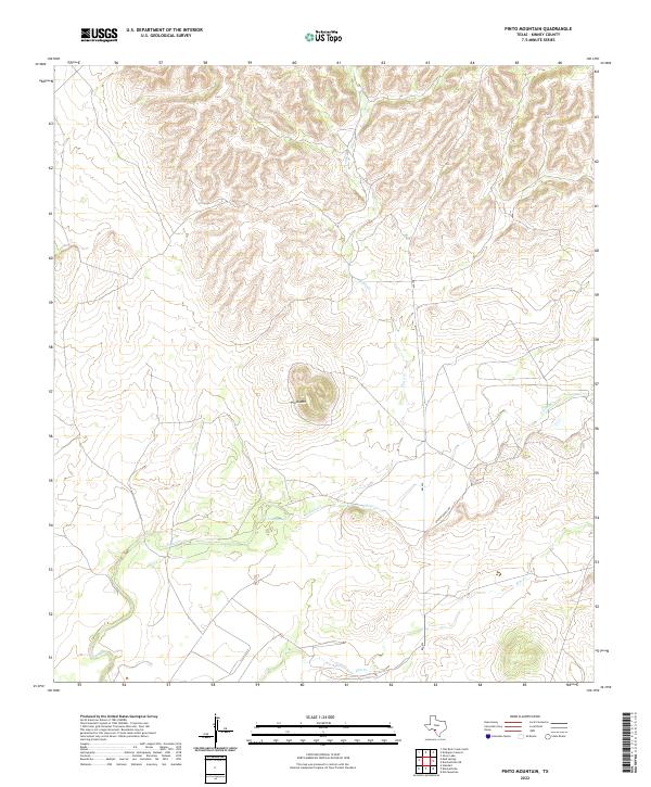US Topo 7.5-minute map for Pinto Mountain TX