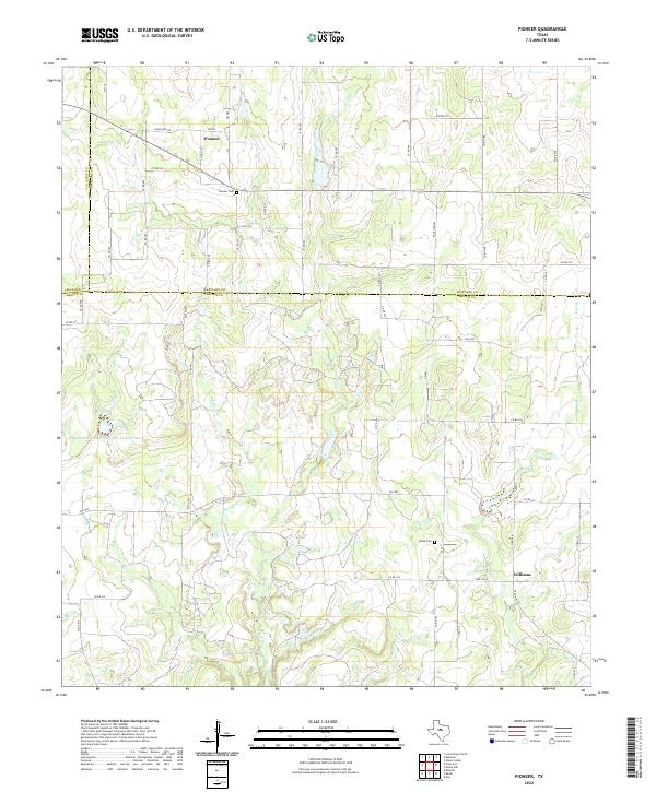 US Topo 7.5-minute map for Pioneer TX