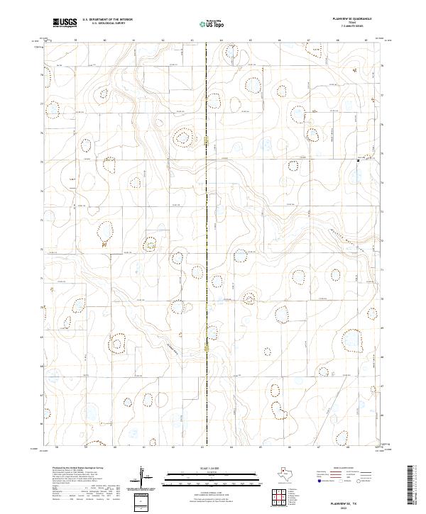 US Topo 7.5-minute map for Plainview SE TX