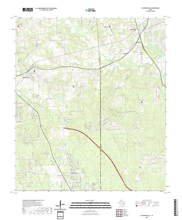 US Topo 7.5-minute map for Plantersville TX