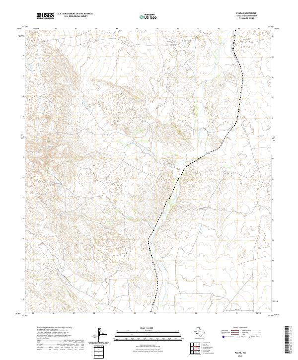 US Topo 7.5-minute map for Plata TX