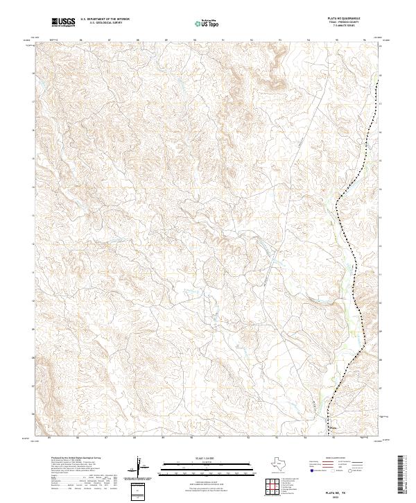 US Topo 7.5-minute map for Plata NE TX