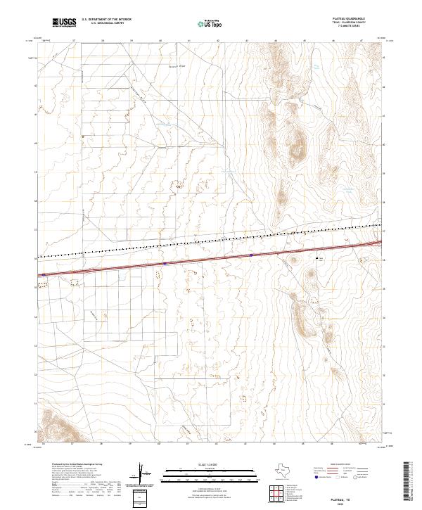 US Topo 7.5-minute map for Plateau TX