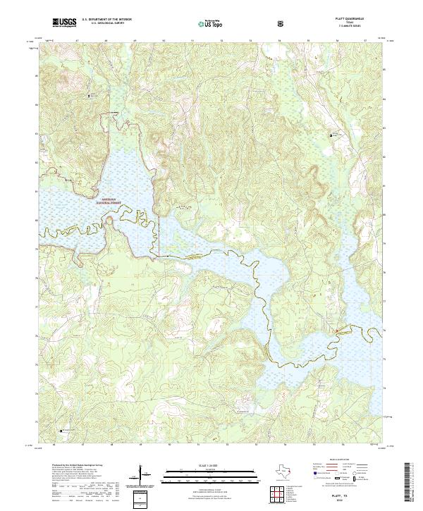 US Topo 7.5-minute map for Platt TX