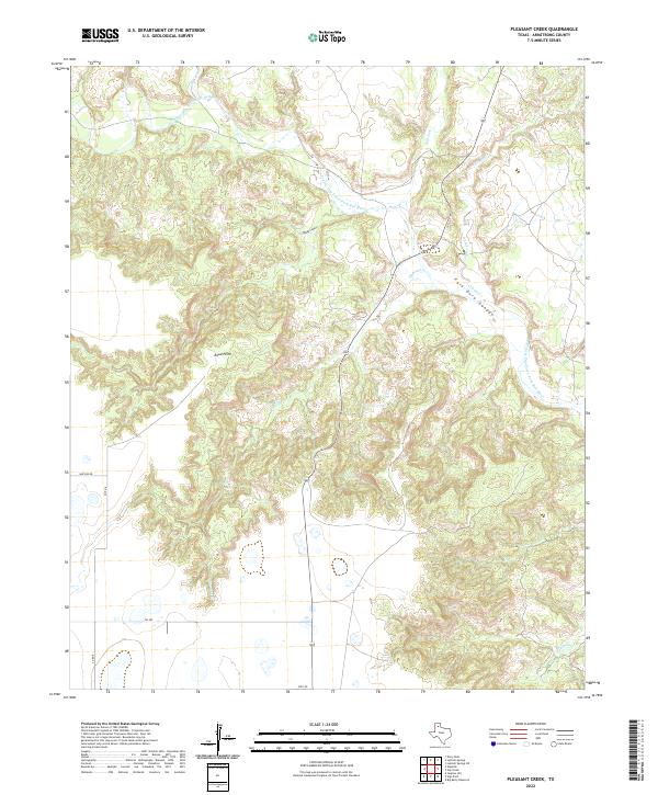 US Topo 7.5-minute map for Pleasant Creek TX