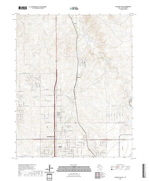 US Topo 7.5-minute map for Pleasant Valley TX
