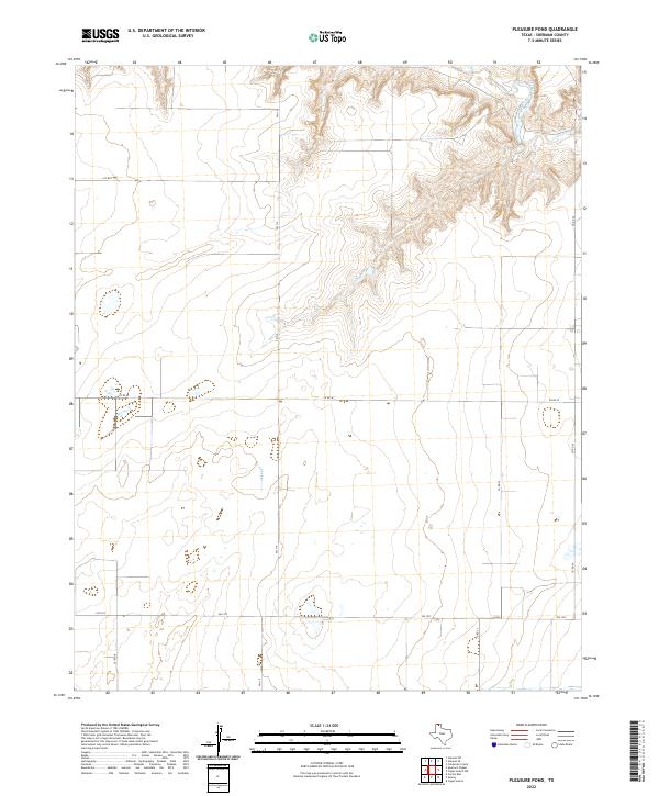 US Topo 7.5-minute map for Pleasure Pond TX