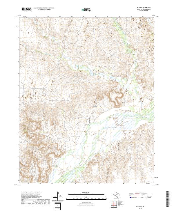 US Topo 7.5-minute map for Plemons TX
