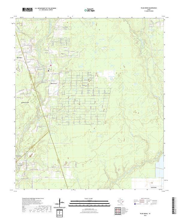 US Topo 7.5-minute map for Plum Grove TX