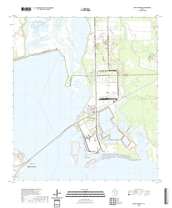 US Topo 7.5-minute map for Point Comfort TX