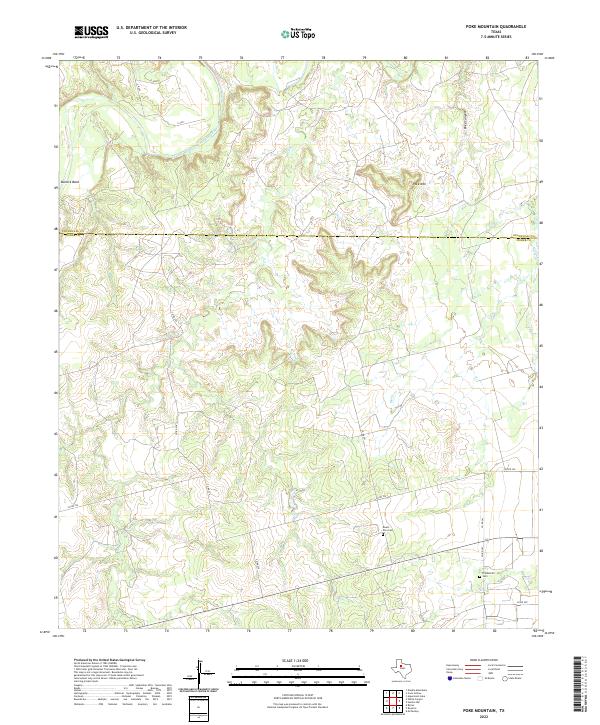 US Topo 7.5-minute map for Poke Mountain TX