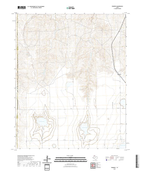 US Topo 7.5-minute map for Pomeroy TX