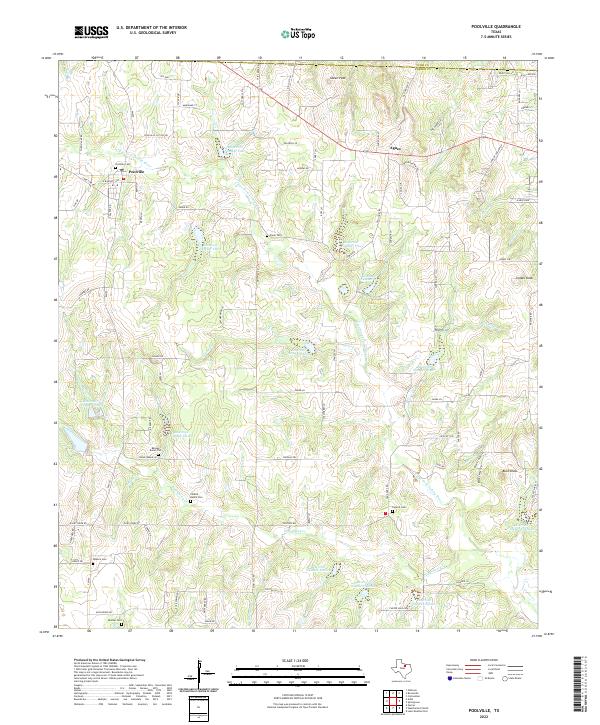 US Topo 7.5-minute map for Poolville TX