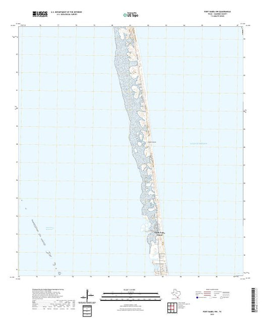 US Topo 7.5-minute map for Port Isabel NW TX – American Map Store