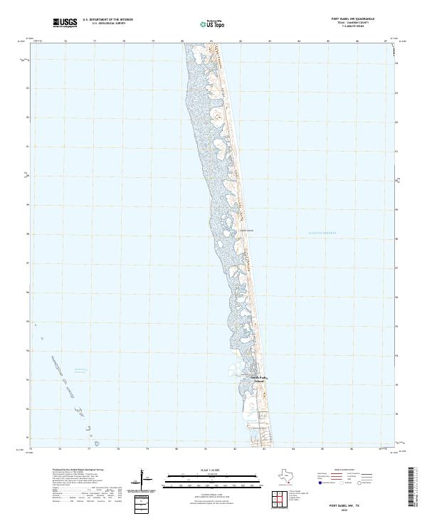 US Topo 7.5-minute map for Port Isabel NW TX – American Map Store